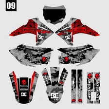 Kit Adesivo Crf 230 Gráfico Moto 0,20mm Camuflado Caveira Foto mini 1