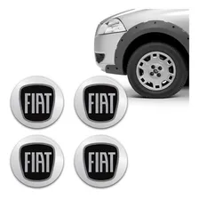 Kit Adesivo De Calota Emblema Fiat Black Piano Resinado 55mm Foto  mini 1