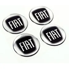 Kit Adesivo De Calota Emblema Fiat Black Piano Resinado 55mm Foto mini  3