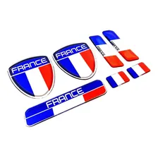 Kit Adesivo Emblema Bandeira Placa Coluna França Resinado Foto mini 2