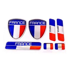 Kit Adesivo Emblema Bandeira Placa Coluna França Resinado Foto mini 1
