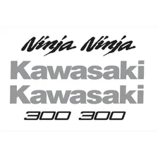Kit Adesivo Emblema Compatível Kawasaki Ninja 300 Branca 002 Cor Moto Kit Adesivo Emblema Compatível Kawasaki Ninja 300 Branca Foto  mini 1