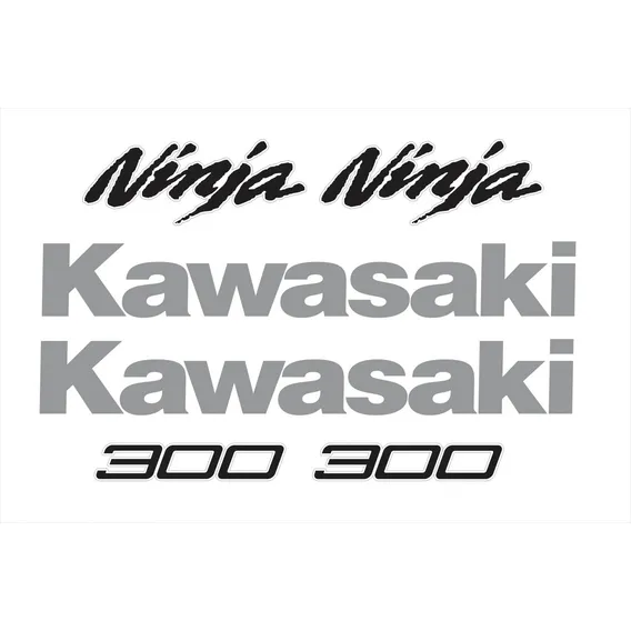 Kit Adesivo Emblema Compatível Kawasaki Ninja 300 Branca 002 Cor Moto Kit Adesivo Emblema Compatível Kawasaki Ninja 300 Branca Foto 1