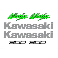 Kit Adesivo Emblema CompatÃvel Kawasaki Ninja 300 Branca 003 Cor Moto Kit Adesivo Emblema CompatÃvel Kawasaki Ninja 300 Branca Foto mini 1