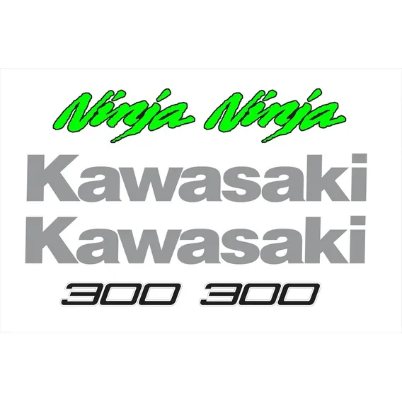 Kit Adesivo Emblema CompatÃvel Kawasaki Ninja 300 Branca 003 Cor Moto Kit Adesivo Emblema CompatÃvel Kawasaki Ninja 300 Branca Foto 1