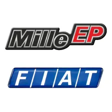 Kit Adesivo Emblema Mille Ep Fiat Uno - Resinado Cor padrão Foto mini 1