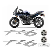 Kit Adesivo Emblema Yamaha Fazer Fz6 + Logo Resinado Fz6n602 Cor ADESIVO EMBLEMA GRÁFICO FZ6 Foto mini 1