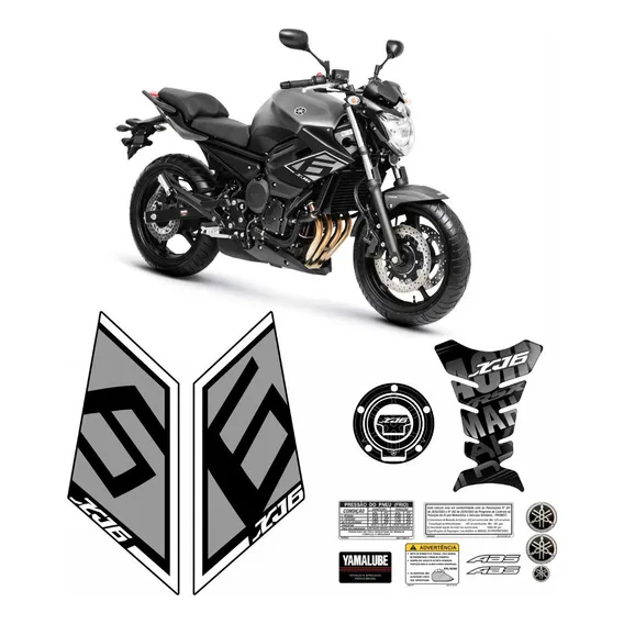 Kit Adesivo Emblema Yamaha Xj6 Sp + Tankpad Resinado Xj6sp11 Foto 1