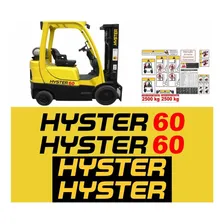 Kit Adesivo Empilhadeira Hyster 60 Completo + Etiquetas Mk Cor ADESIVO HYSTER 60 Foto mini 2