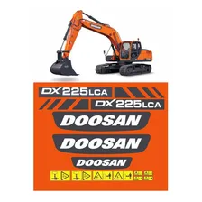 Kit Adesivo Escavadeira Doosan Dx225 Lca Dx225lca Mk Foto mini 1