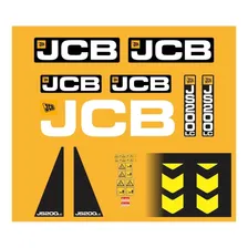 Kit Adesivo Escavadeira Jcb Js200 Lc + Etiqueta Mk Foto mini 2