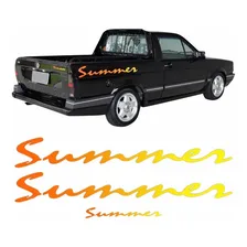 Kit Adesivo Faixa Emblema Resinado Volks Saveiro Summer Sumr Foto  mini 1