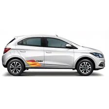 Kit Adesivo Faixa Lateral Para Chevrolet Onix 13687 Cor Laranja Foto mini 3
