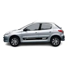 Kit Adesivo Faixa Lateral Para Peugeot 207 13843 Cor Preto Foto mini 3