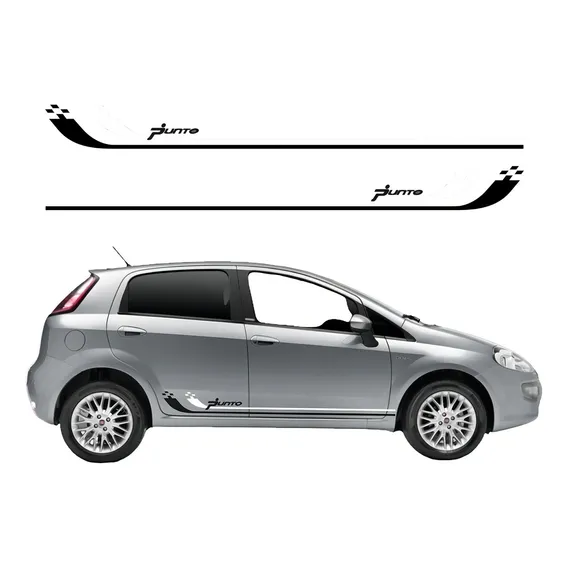 Kit Adesivo Faixa Lateral Personalizado Fiat Punto Ca7740 Foto 1