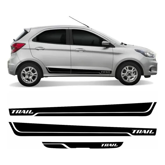Kit Adesivo Faixa Lateral Traseira Ford Ka Trail Foto 1