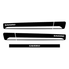 Kit Adesivo Faixa Lateral Traseira Saveiro G5 G6 - Preto Foto mini 2