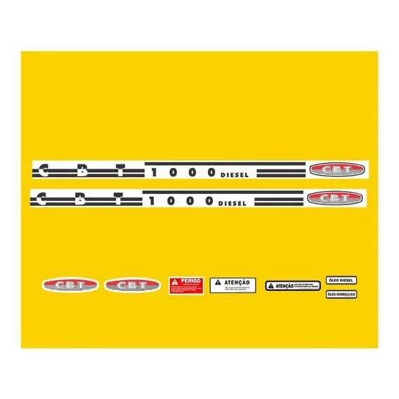 Kit Adesivo Faixa Lateral Trator Cbt 1000 Diesel Completo Foto 1