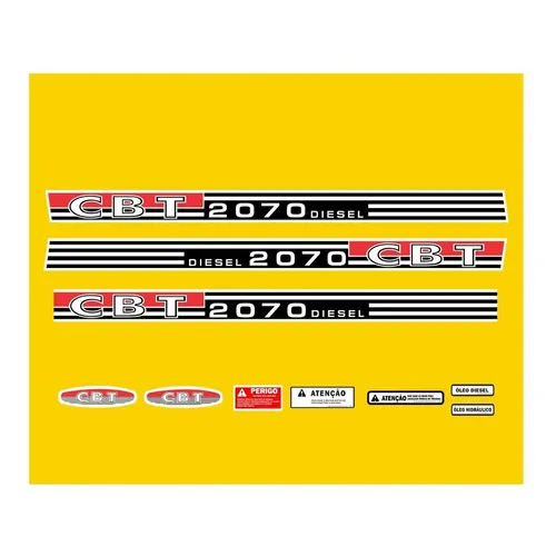 Kit Adesivo Faixa Lateral Trator Cbt 2070 Diesel Completo Foto 1