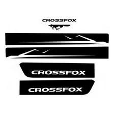 Kit Adesivo Faixa Lateral Vw Crossfox 2010 2011 Preto Jogo Foto mini 2