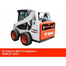 Kit Adesivo Faixa Mini Carregadeira Bobcat S530 Etiquetas Cor ADESIVO PARA MINI CARREGADEIRA BOBCAT S530 Foto mini 4