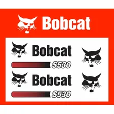 Kit Adesivo Faixa Mini Carregadeira Bobcat S530 Etiquetas Cor ADESIVO PARA MINI CARREGADEIRA BOBCAT S530 Foto mini 2