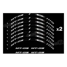 Kit Adesivo Friso Refletivo Roda Moto Yamaha Mt 03 Fri48 Cor Adesivo Emblema Gráfico Mt 03 Friso Refletivo Tricolor Foto mini 2
