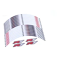 Kit Adesivo Friso Refletivo Roda Moto Yamaha R1 Fri29 Cor Adesivo Emblema Gráfico Friso Moto R1 Tricolor Foto mini 1