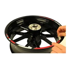 Kit Adesivo Friso Refletivo Roda Para Yamaha Xj6 13367 Cor Branco Foto mini 3