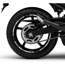Kit Adesivo Friso Refletivo Roda Para Yamaha Xj6 13367 Cor Branco Foto mini 2