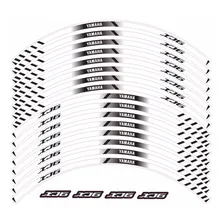Kit Adesivo Friso Refletivo Roda Para Yamaha Xj6 13367 Cor Branco Foto mini 1