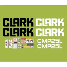Kit Adesivo Gráfico Empilhadeira CompatÃvel Com Clark Cmp25l Foto mini 2