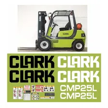 Kit Adesivo Gráfico Empilhadeira CompatÃvel Com Clark Cmp25l Foto mini 1