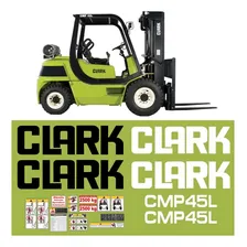 Kit Adesivo Gráfico Empilhadeira Compatível Com Clark Cmp45l Cor ADESIVO EMBLEMA GRÁFICO CMP45L Foto mini 1