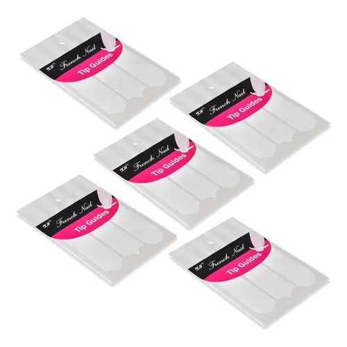 Kit Adesivo Guia Para Unha Francesinha Nails Arts 4 Cartelas Foto 1