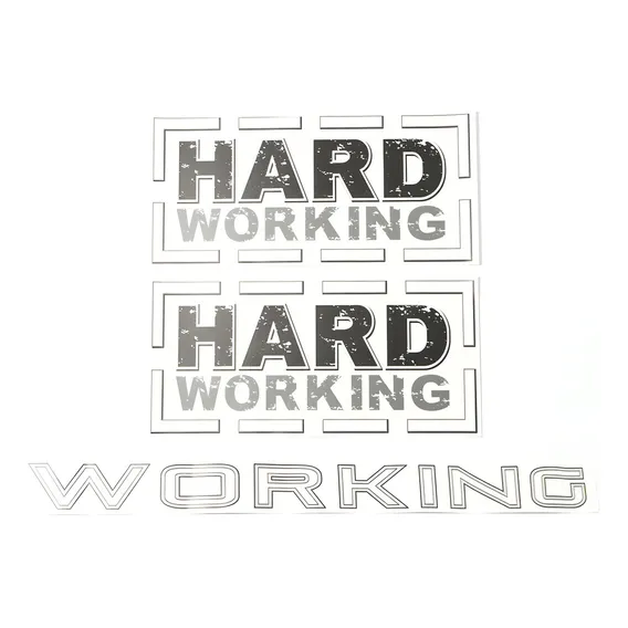 Kit Adesivo Hard Working + Working Fiat Strada 3 Und Strda45 Foto 1