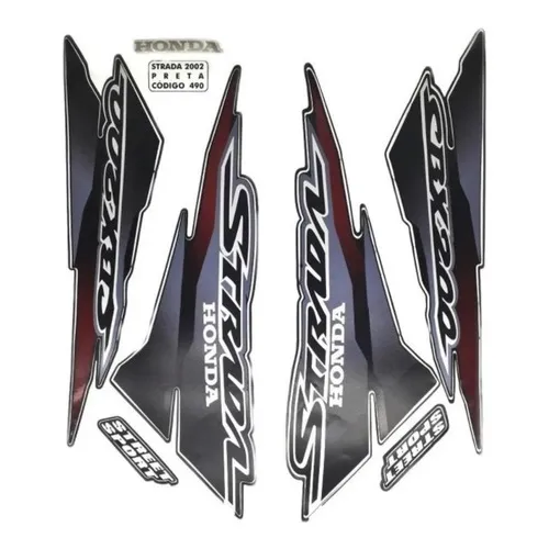 Kit Adesivo Honda Cbx 200 Strada 2002 Preta Foto 1