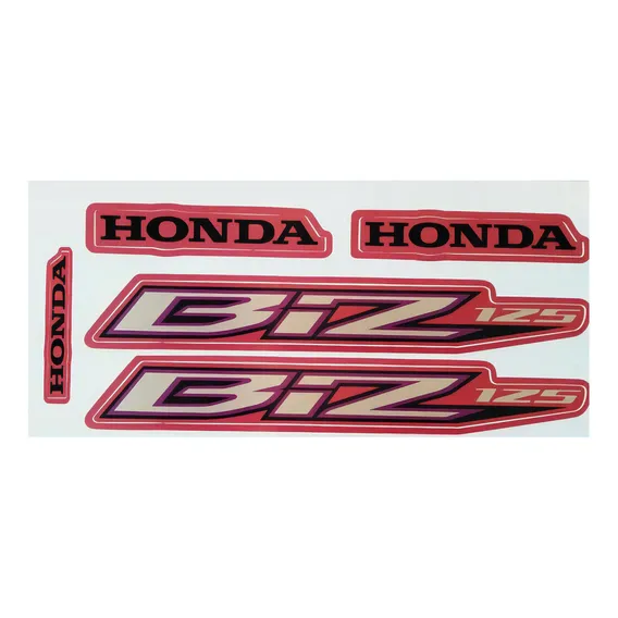 Kit Adesivo Jogo Faixas Honda Biz 125 2014 Es Rosa Cor Rosa Foto 1