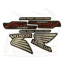 Kit Adesivo Jogo Faixas Moto Honda Fan 150 2013 Esdi Preta Foto mini 1