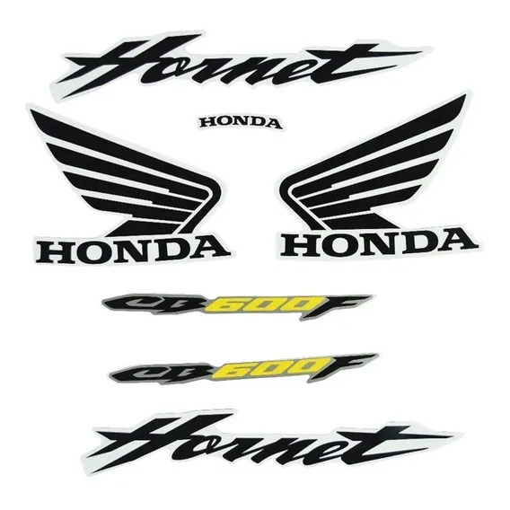 Kit Adesivo Jogo Faixas Moto Honda Hornet 2006 Amarela Foto 1
