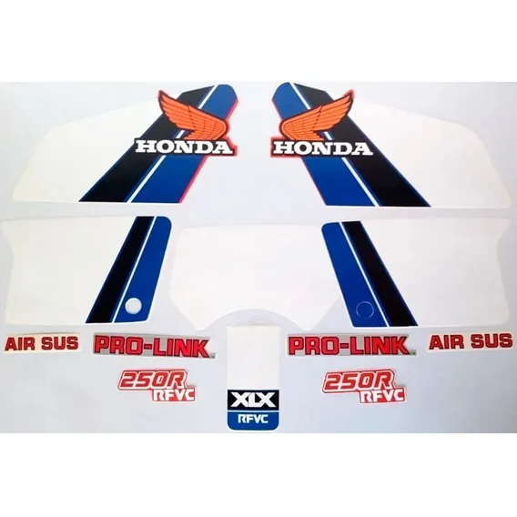 Kit Adesivo Jogo Faixas Moto Honda Xlx 250 1985 Laranja Foto 1