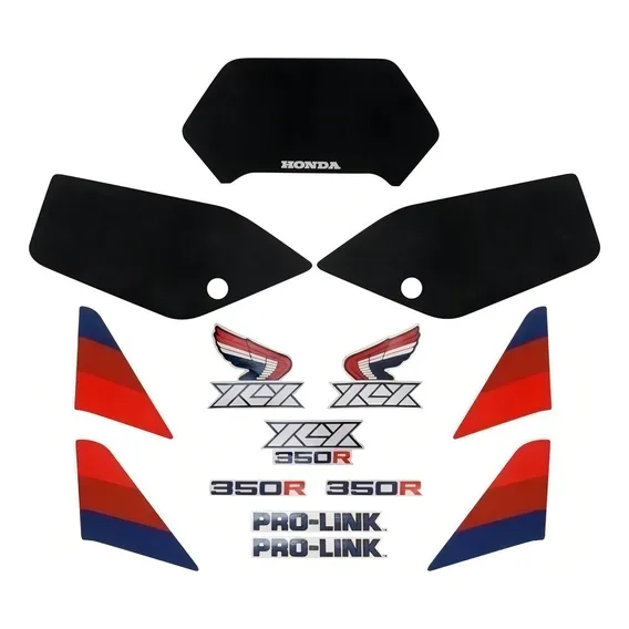 Kit Adesivo Jogo Faixas Moto Honda Xlx 350 1987 Branca Foto 1