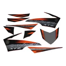 Kit Adesivo Jogo Faixas Moto Yamaha Lander 2015 Laranja Foto mini 1