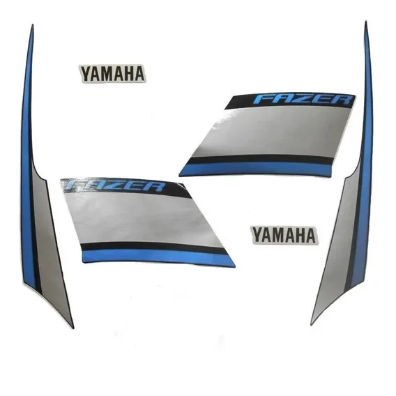 Kit Adesivo Jogo Faixas Yamaha Fazer 250 2014 Preta Foto 1