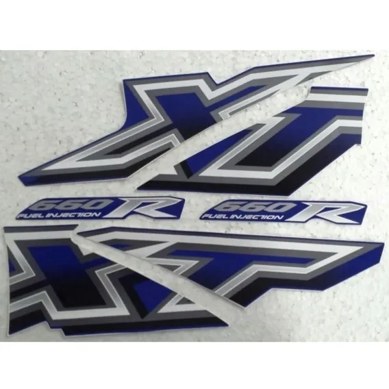Kit Adesivo Jogo Faixas Yamaha Xt 660 2005/06 Azul Foto 1