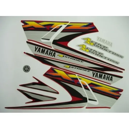 Kit Adesivo Jogo Faixas Yamaha Xtz 125 2004 Vermelha Foto 1