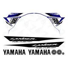 Kit Adesivo Lander 250 2015 Azul Moto Yamaha Faixa Jogo Foto mini 4