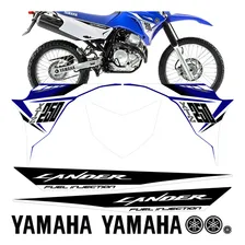 Kit Adesivo Lander 250 2015 Azul Moto Yamaha Faixa Jogo Foto  mini 1