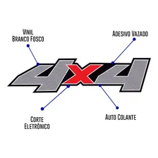Kit Adesivo Lateral 4x4 Ford Ranger 2005 2006 2007 2008 2009 Foto mini 3