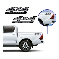 Kit Adesivo Lateral 4x4 Off Road Nissan Frontier 2005 À 2012 Cor Prata Escovado Foto mini 1